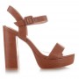 HEELED SANDALS, CODE: VB23126-CUOIO